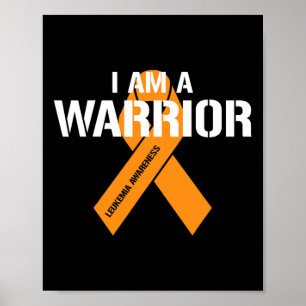 Poster Eu Sou Um Guerreiro Laranja Leucemia Sensibilizaçã