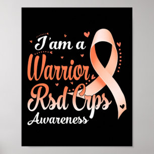 Poster Eu Sou Um Guerreiro Rsd Crps Consciência Laranja F