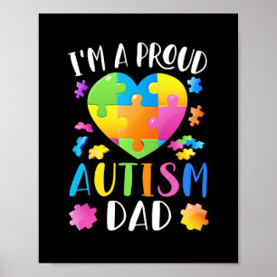 Poster Eu sou um Pai Autismo orgulhoso Sensibilização