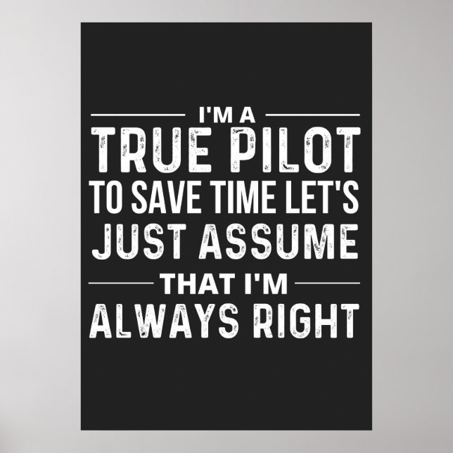Poster Eu sou um piloto... para economizar vamos de tempo (Frente)