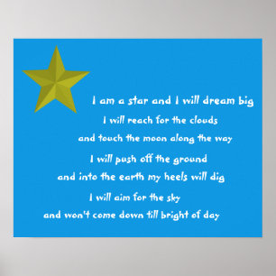 Póster Eu sou um poema de estrelas para crianças