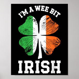 Poster Eu Sou Um Pouco Irlandês Camisas Homens Mulheres C