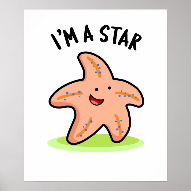 Poster Eu sou um Starfish Engraçado Estrela (Frente)