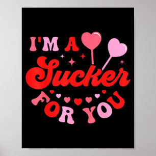 Poster Eu Sou Um Trouxa Por Você Coração Doce Amor Feliz