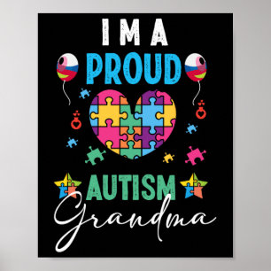 Poster Eu Sou Uma Avó Orgulhosa do Autismo Mulheres Menin