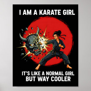 Poster Eu Sou Uma Citação de Garota de Karatê Para Garota