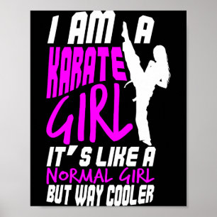 Poster Eu Sou Uma Citação de Garota de Karatê para Garota