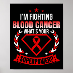 Poster Eu sou uma Consciência de Fita de Cancer de Sangue