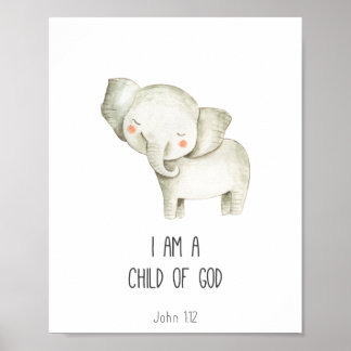 Poster Eu sou uma Criança de Deus, Bíblia Verso