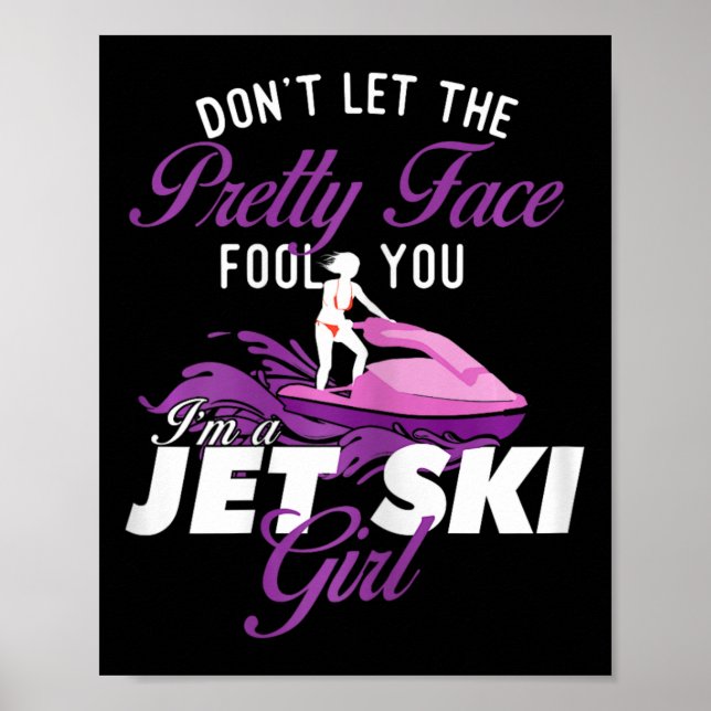 Poster Eu Sou Uma Garota De Jet Ski - Amante De Jet Ski F (Frente)