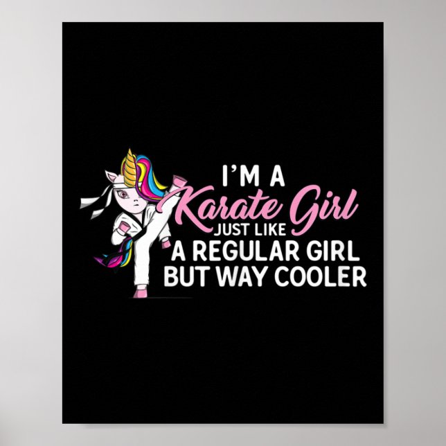 Poster Eu sou uma garota do Karate Unicorn como normal (Frente)