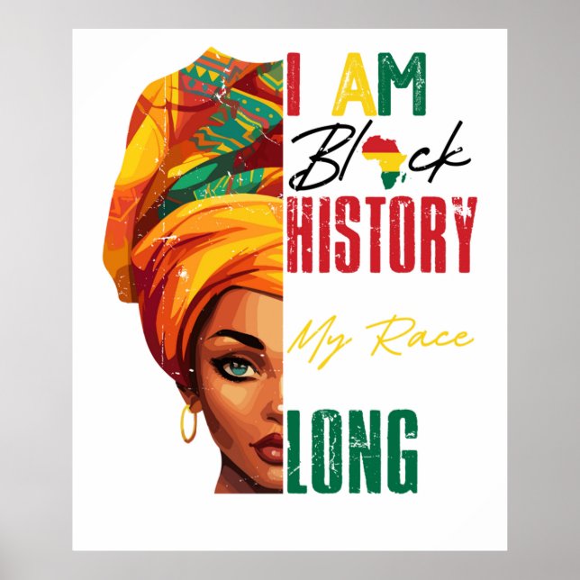 Poster eu sou uma história negra mulheres da américa afri (Frente)