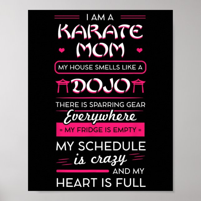 Poster Eu Sou Uma Mãe de Karatê Presente do Dia das Mães  (Frente)