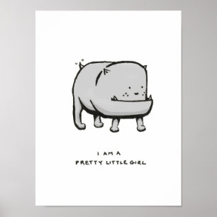 Poster eu sou uma menina bonito