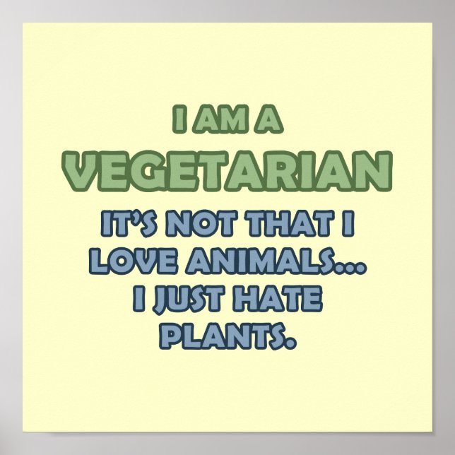 Poster Eu sou vegetariano (Frente)