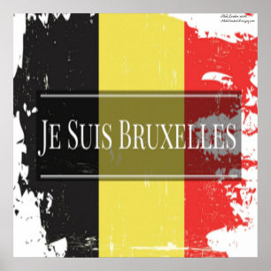Póster Eu Souo Bruxelas (Nós Somos Bruxelas) Bela. Cartaz