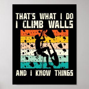Poster Eu Subo Paredes E Sei Coisas Camiseta Divertida De