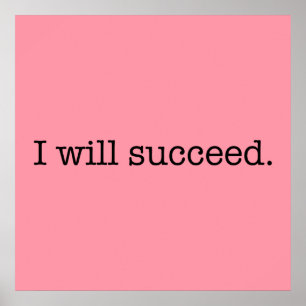 Poster Eu sucederei citações inspiradas do sucesso
