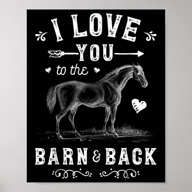 Poster Eu Te Amo Ao Celeiro E À Garota Do Cavalo De Trás (Frente)