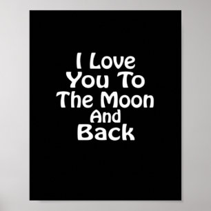 Poster Eu Te Amo Até a Lua e de Volta Amor Atemporal Sayi