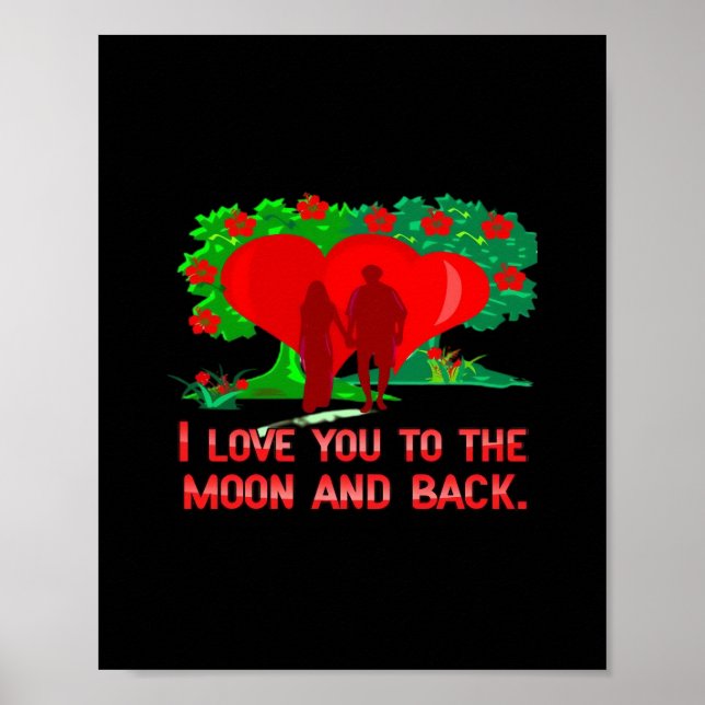 Poster Eu Te Amo Até a Lua e de Volta Clássico Atemporal (Frente)