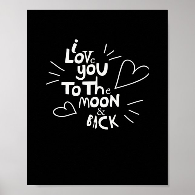 Poster Eu Te Amo Até a Lua e de Volta Estilo Amante  (Frente)