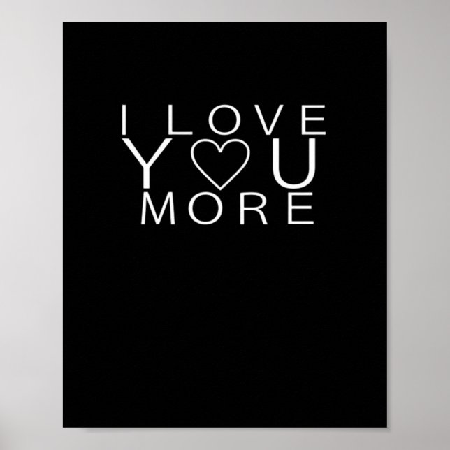 Poster Eu Te Amo Mais Design Minimalista  (Frente)