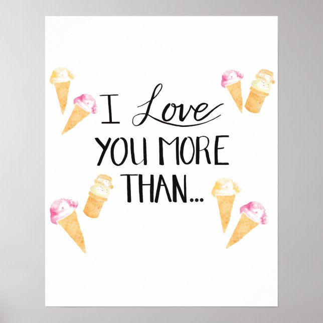 Poster Eu te amo mais do que... (Frente)