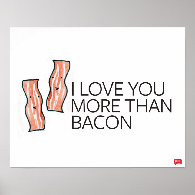 Póster Eu te amo mais do que Bacon (Frente)