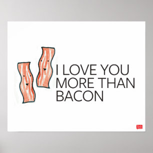 Póster Eu te amo mais do que o bacon