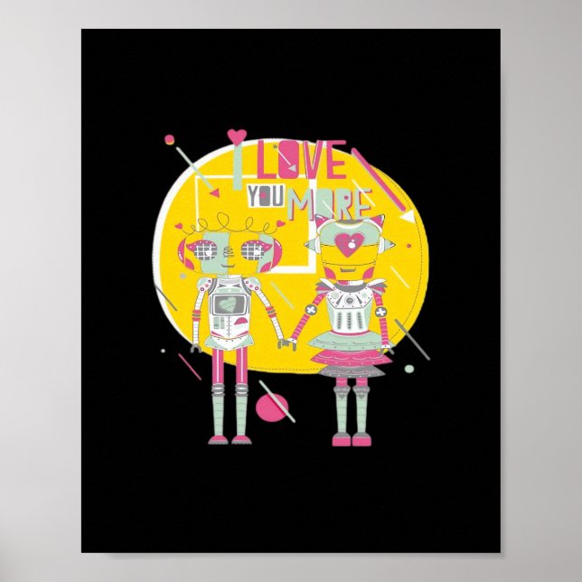 Poster Eu Te Amo Mais Estética Moderna  (Frente)