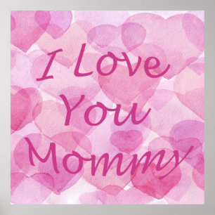 Poster Eu te amo mamãe