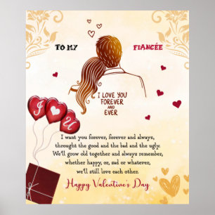 Poster Eu Te Amo Para Sempre E Sempre, Feliz Dia Dos Namo