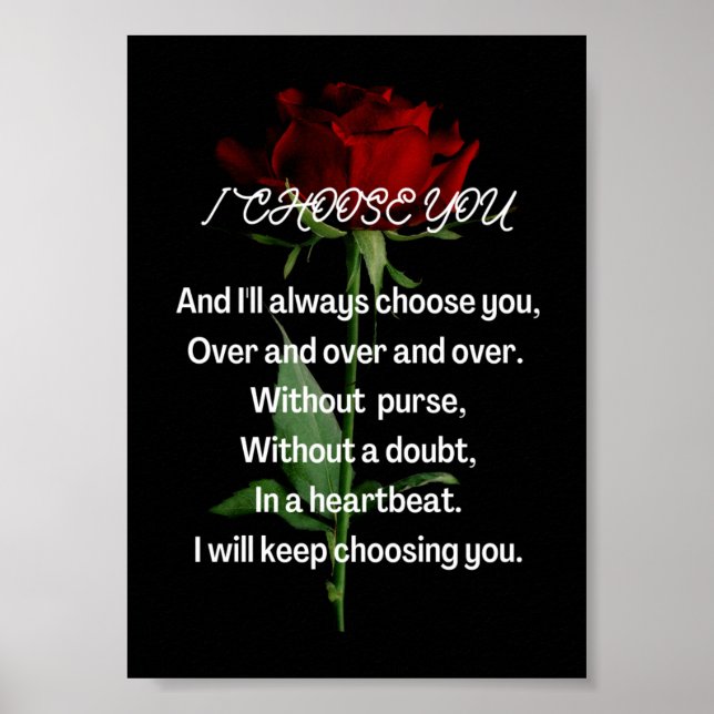 Poster Eu te escolhi (Frente)