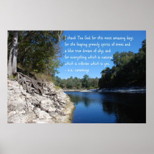 Póster Eu te obrigado Deus por este dia incrível.