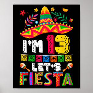 Poster Eu tenho 13 anos Fiesta 13 de Vamos no aniversário
