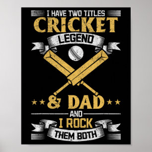 Poster Eu Tenho Dois Títulos Lenda do Críquete e Pai Joga