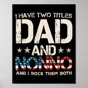 Poster Eu Tenho Dois Títulos Pai E Nonno Bandeira Dos EUA