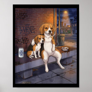 Poster Eu Tenho Esse Cachorro Em Mim Beagle Engraçado Beb