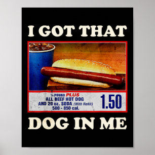 Poster Eu Tenho Esse Cachorro Em Mim Combo Engraçado 4 De
