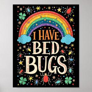 Poster Eu Tenho Insetos De Cama Engraçados Retrorando Ofe