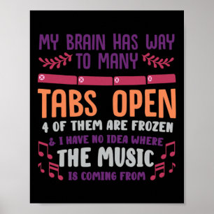 Poster Eu Tenho Muitas Guias Abertas Ou Saúde Mental Do A