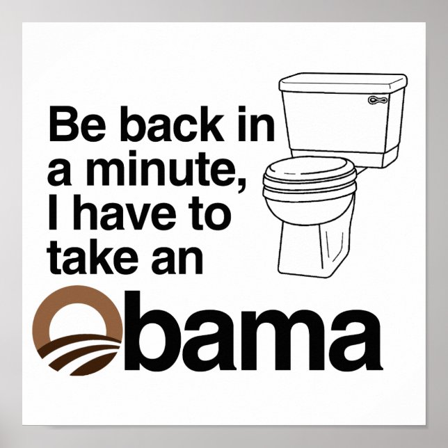 PÓSTER EU TENHO QUE TOMAR UM OBAMA (Frente)