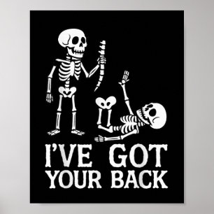 Poster Eu Tenho Seu Traje de Esqueletos de Halloween Engr