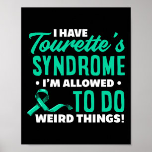 Poster Eu tenho síndrome de Tourette síndrome divertida