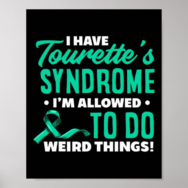 Poster Eu tenho síndrome de Tourette síndrome divertida (Frente)