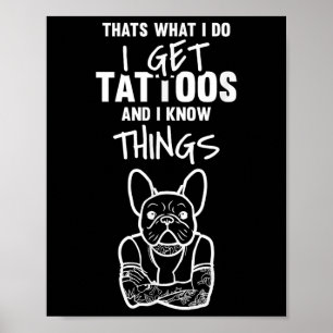 Poster Eu Tenho Tatuagens E Sei Coisas - Tatuagem De Cach