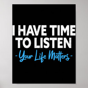 Poster Eu Tenho Tempo Para Ouvir Prevenção Saúde Mental S