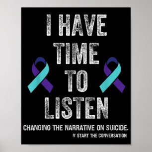Poster Eu Tenho Tempo Para Ouvir Saúde Mental Conscientiz