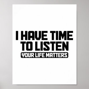 Poster Eu Tenho Tempo Para Ouvir Sua Saúde Mental De Vida